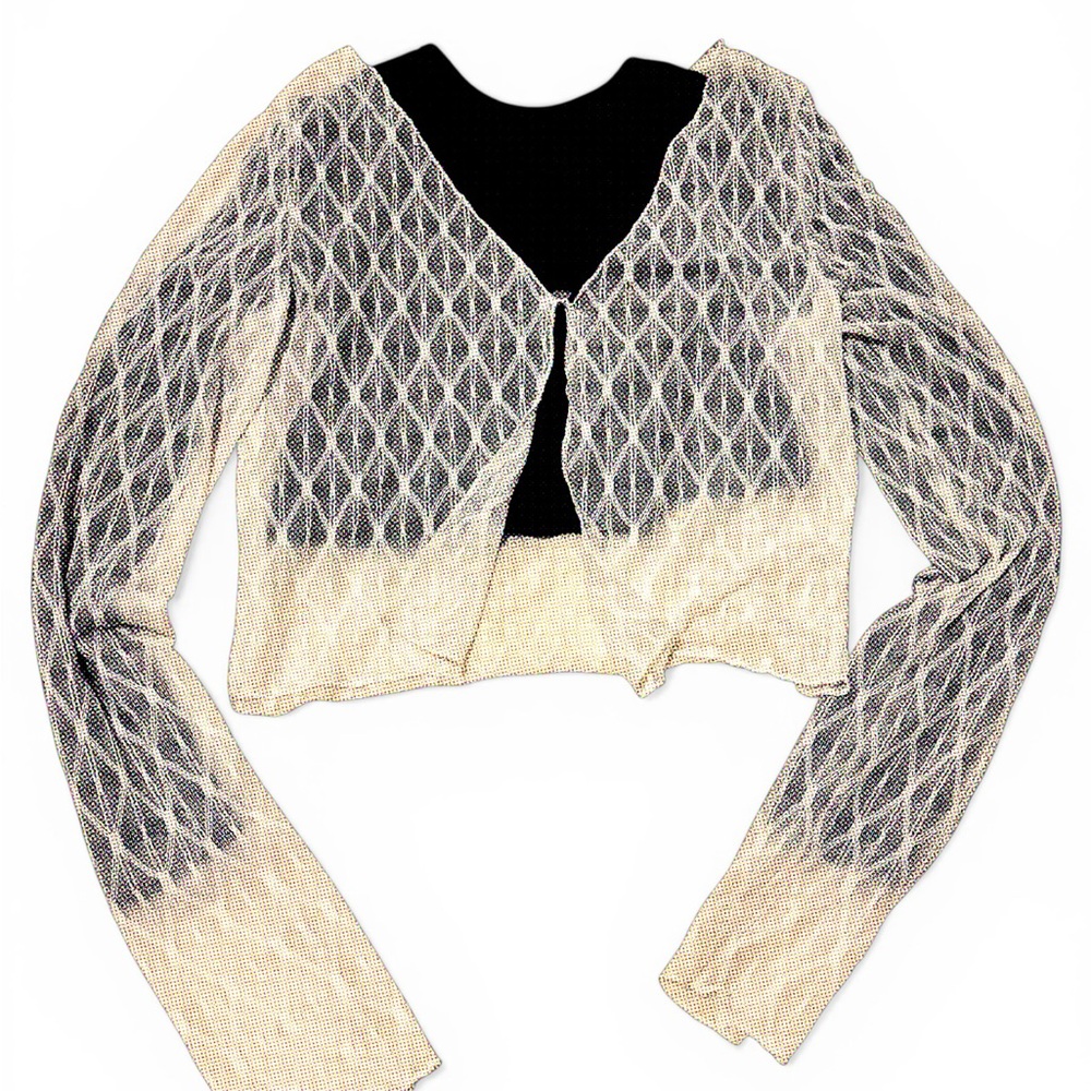 Sheer Mesh Long Sleeve Top Y2K Coquette Layering See Through